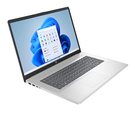 HP laptop shown open on a white background